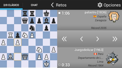 Jugar ajedrez online en tu móvil o tablet Android gratis